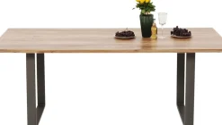 Matbord Symphony - Massivt Trä/Rå Stål, 180x90cm - KARE Design