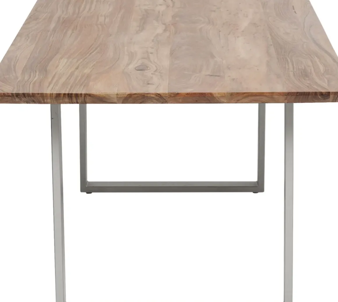 Matbord Symphony - Massivt Trä/Silver, 180x90cm - KARE Design