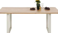 Matbord Symphony - Massivt Trä/Silver, 200x100cm - KARE Design