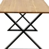 Matbord Symphony, 200x100cm - Massiv Ek/Svart Kryssben - KARE Design