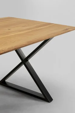 Matbord Symphony, 200x100cm - Massiv Ek/Svart Kryssben - KARE Design