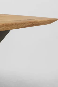 Matbord Symphony, 200x100cm - Massiv Ek/Svart Kryssben - KARE Design