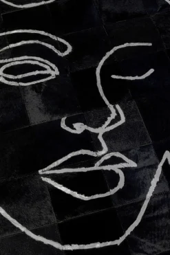 Matta Art Faces - Svart, Ø250cm - KARE Design