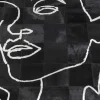 Matta Art Faces - Svart, 170x240cm - KARE Design