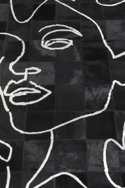 Matta Art Faces - Svart, 170x240cm - KARE Design