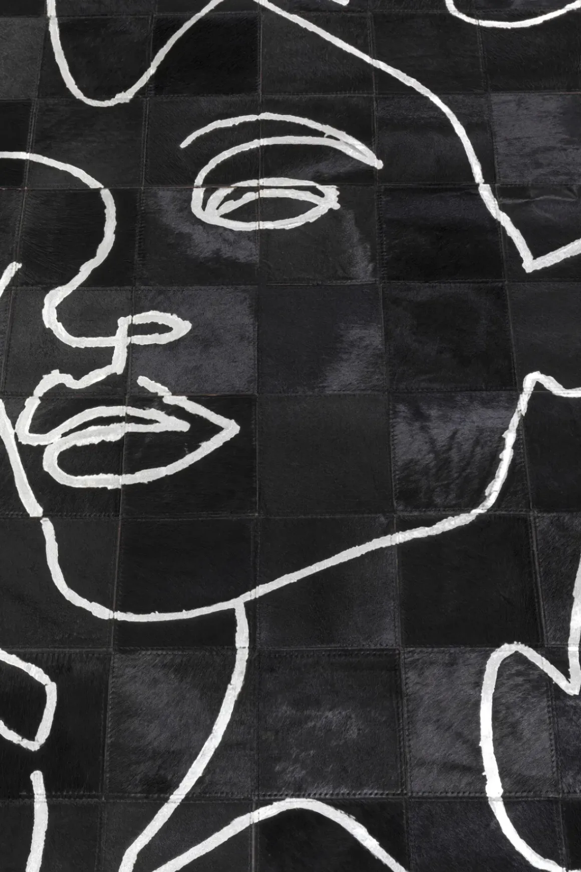 Matta Art Faces - Svart, 170x240cm - KARE Design