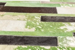 Matta Brick - Grön Patchwork Läder, 170x240cm - KARE Design