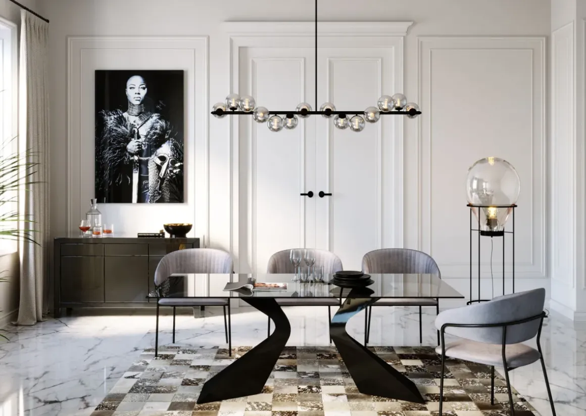 Matta Cosmo Grå Läder, 300x200cm - KARE Design