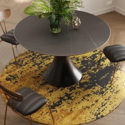 Matta Silja - Gul, Ø200cm - KARE Design