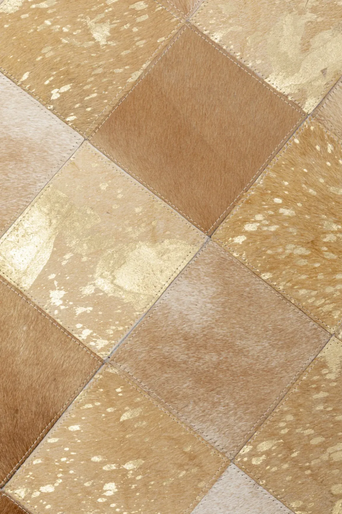 Matta Vegas Läder Guld, 240x170cm - KARE Design
