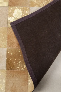 Matta Vegas Läder Guld, 240x170cm - KARE Design