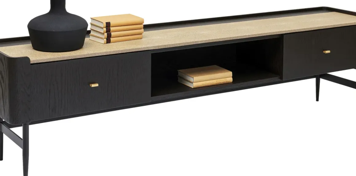 Milano TV-Bänk - Mörkt Trä, 55x200cm - KARE Design