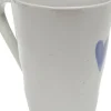 Mugg Cuori - Blå, Vit, - KARE Design