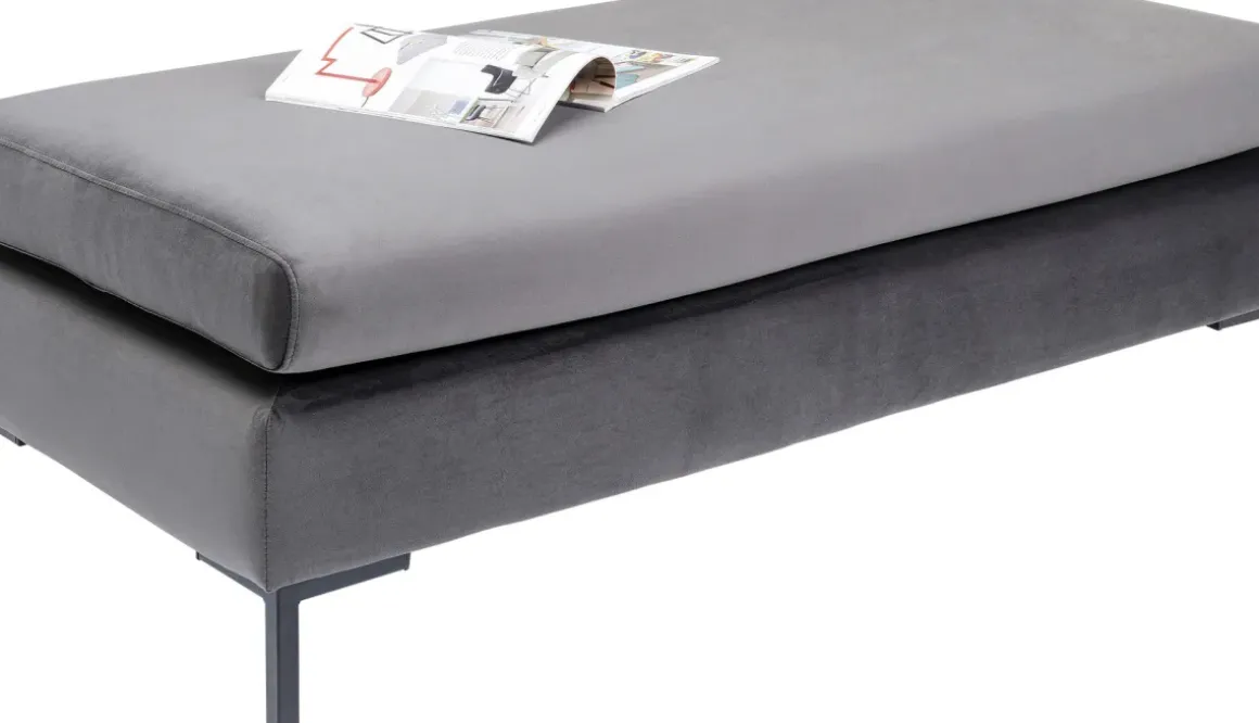 Pall - Fotpall Gianni - Grå sammet - KARE Design