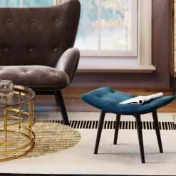 Pall Vicky - Blågrön Sammet/Svart - KARE Design