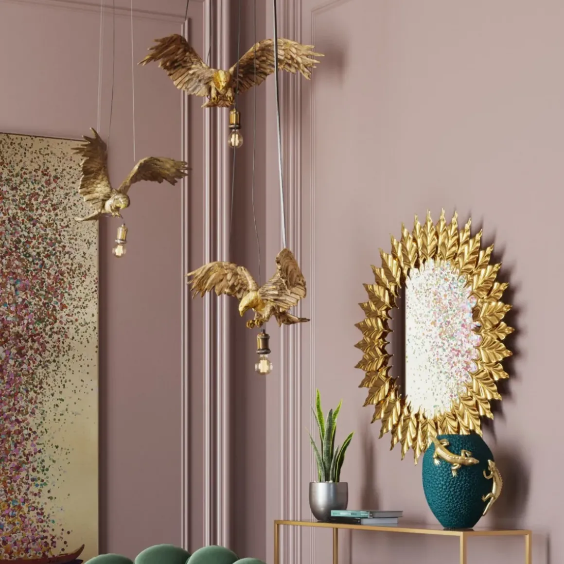 Pendel Animal Owl - Taklampa med Uggla i Guld - KARE Design