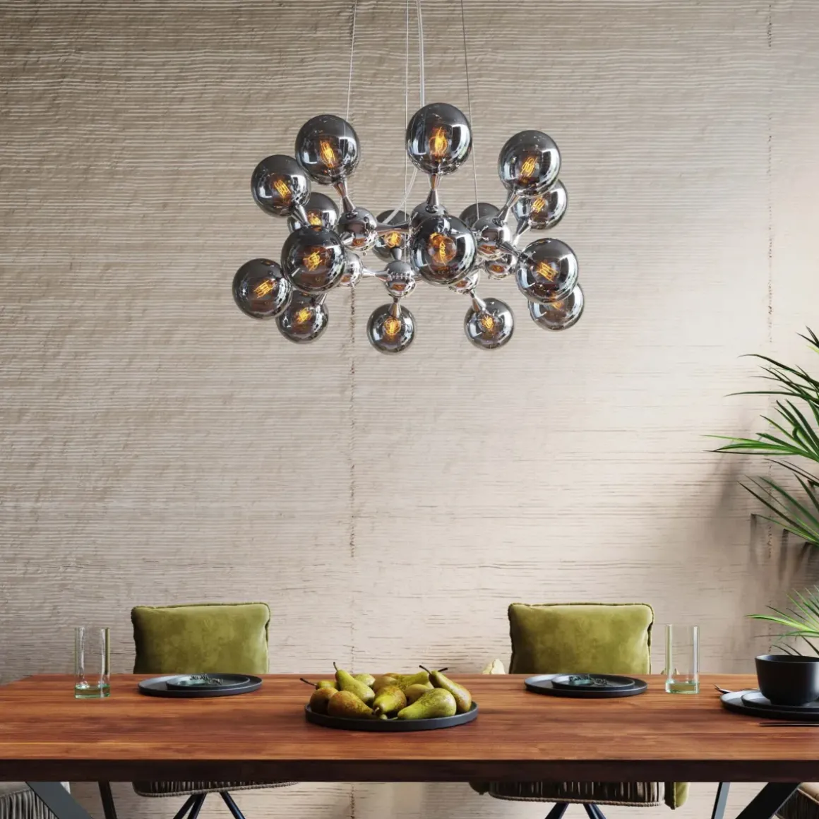Pendel Atomic - Taklampa Klot silver - KARE Design