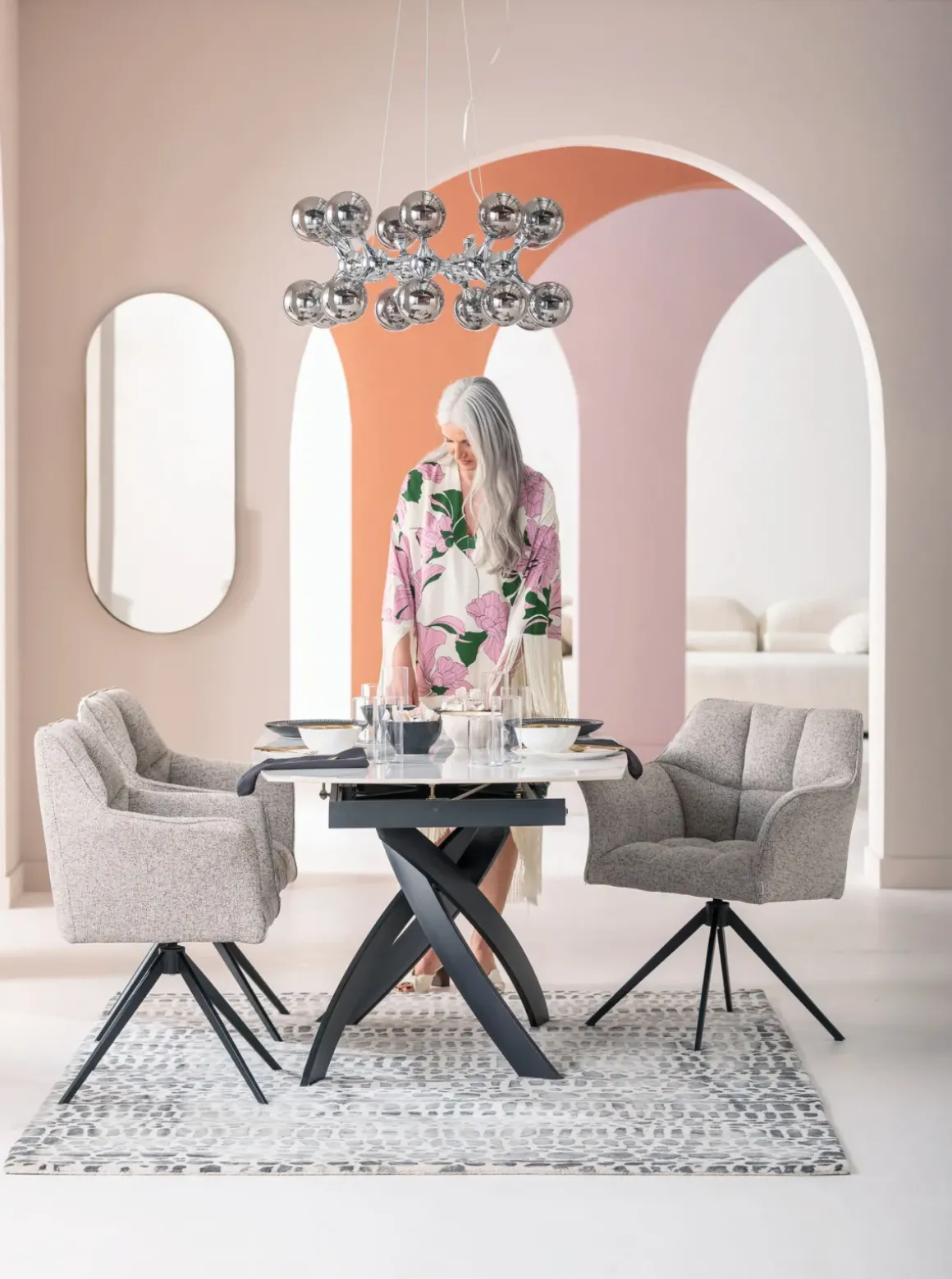 Pendel Atomic - Taklampa Klot silver - KARE Design
