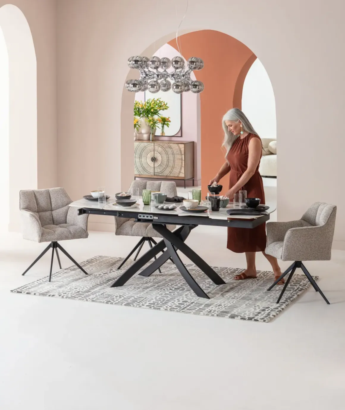 Pendel Atomic - Taklampa Klot silver - KARE Design