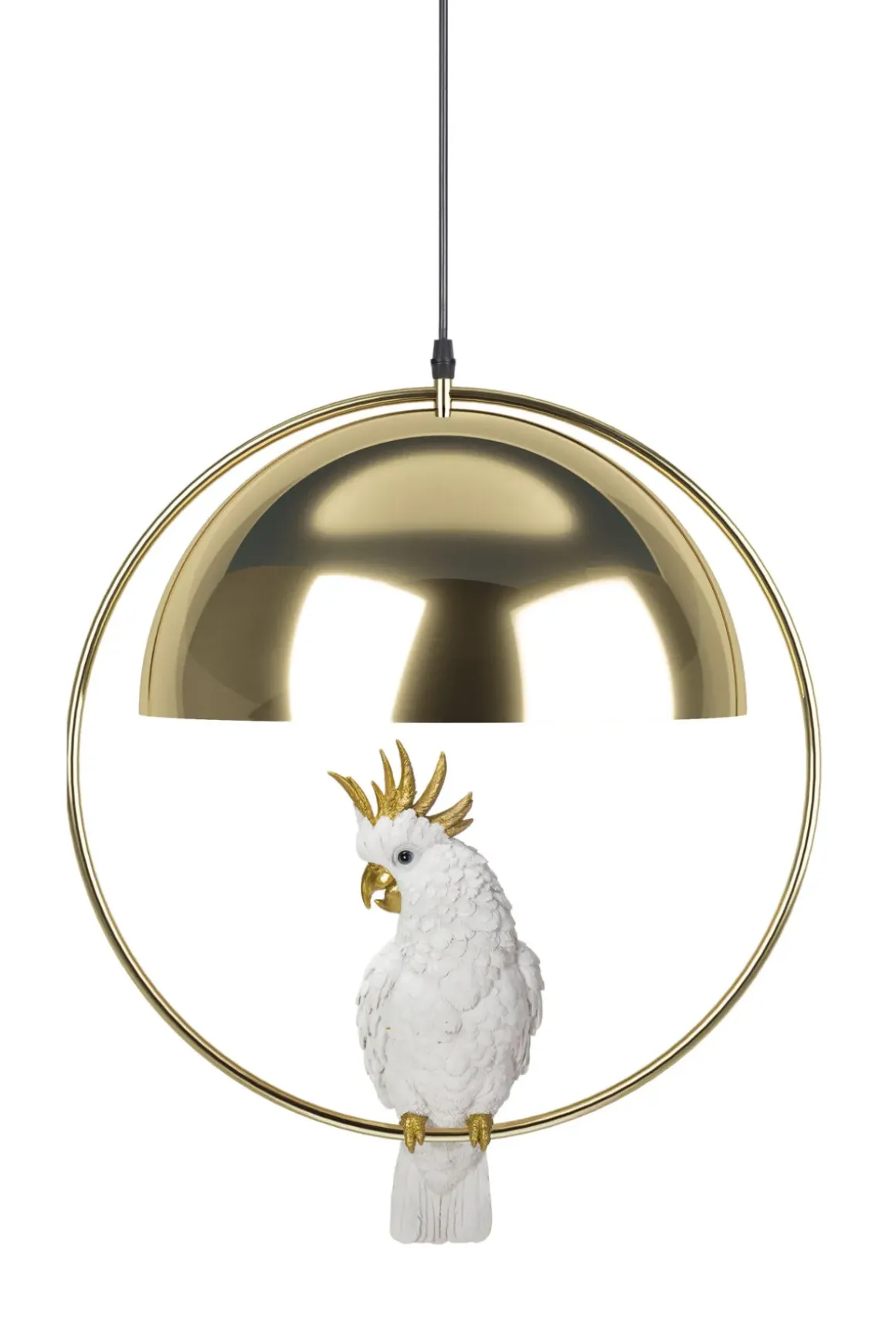 Pendel Cockatoo - Taklampa med Kakadua/Mässingsfinish - KARE Design