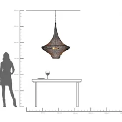Pendel Cocoon Svart - Taklampa av nät, Ø89cm - KARE Design