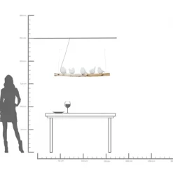 Pendel Dining Birds - Taklampa med Fåglar på Gren, 120cm - KARE Design