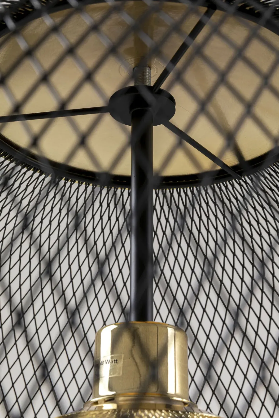 Pendel Grato - Klotformad Taklampa, Nät Svart/Guld, Ø45cm - KARE Design