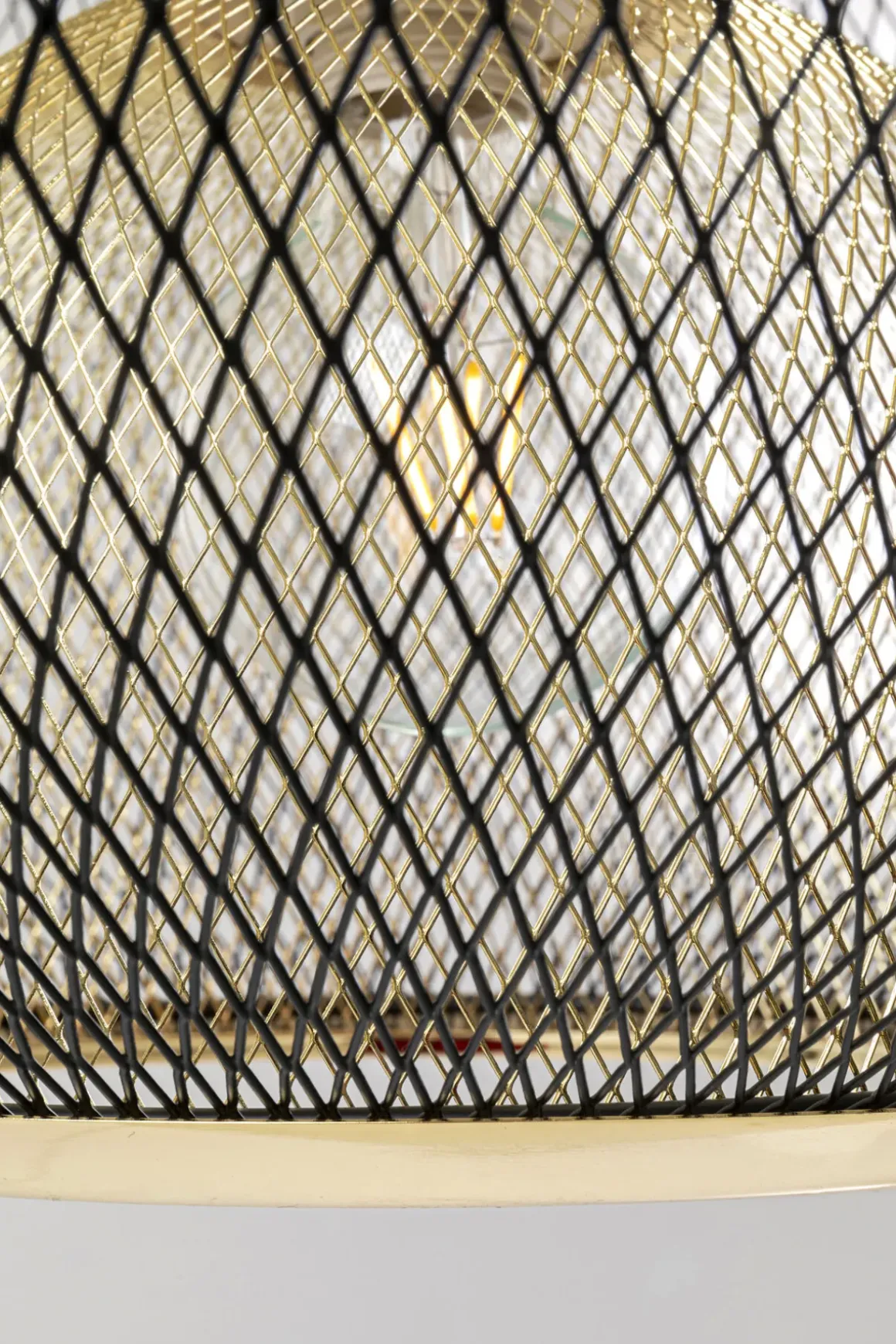 Pendel Grato - Klotformad Taklampa, Nät Svart/Guld, Ø45cm - KARE Design