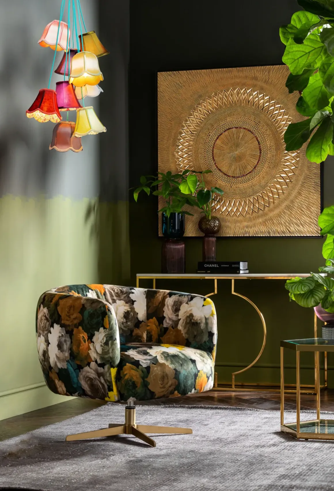 Pendel Saloon Flowers - Taklampa, 9 Skärmar - KARE Design