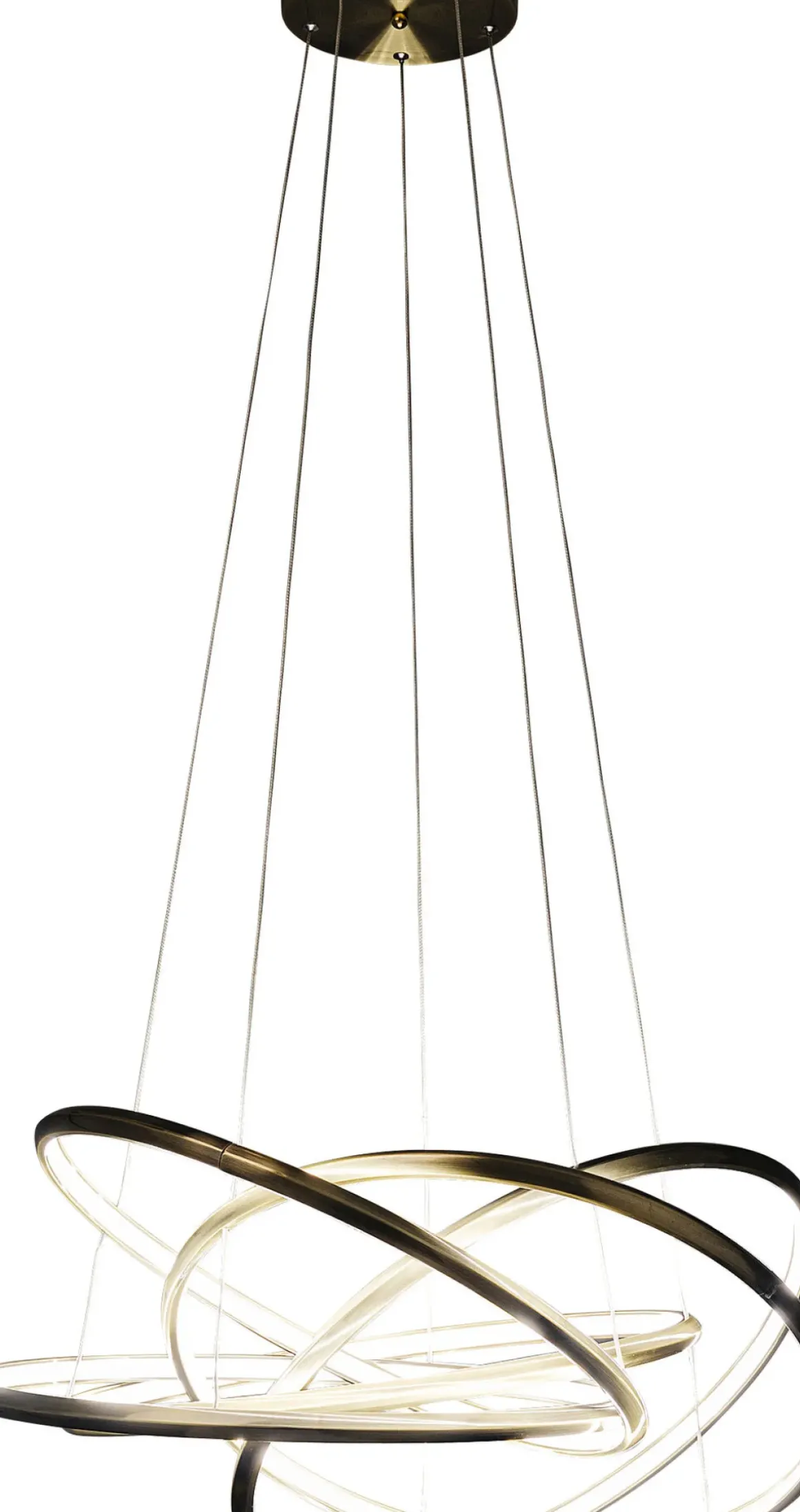 Pendel Saturn - Taklampa med Ringar i Guld LED, Ø75cm - KARE Design