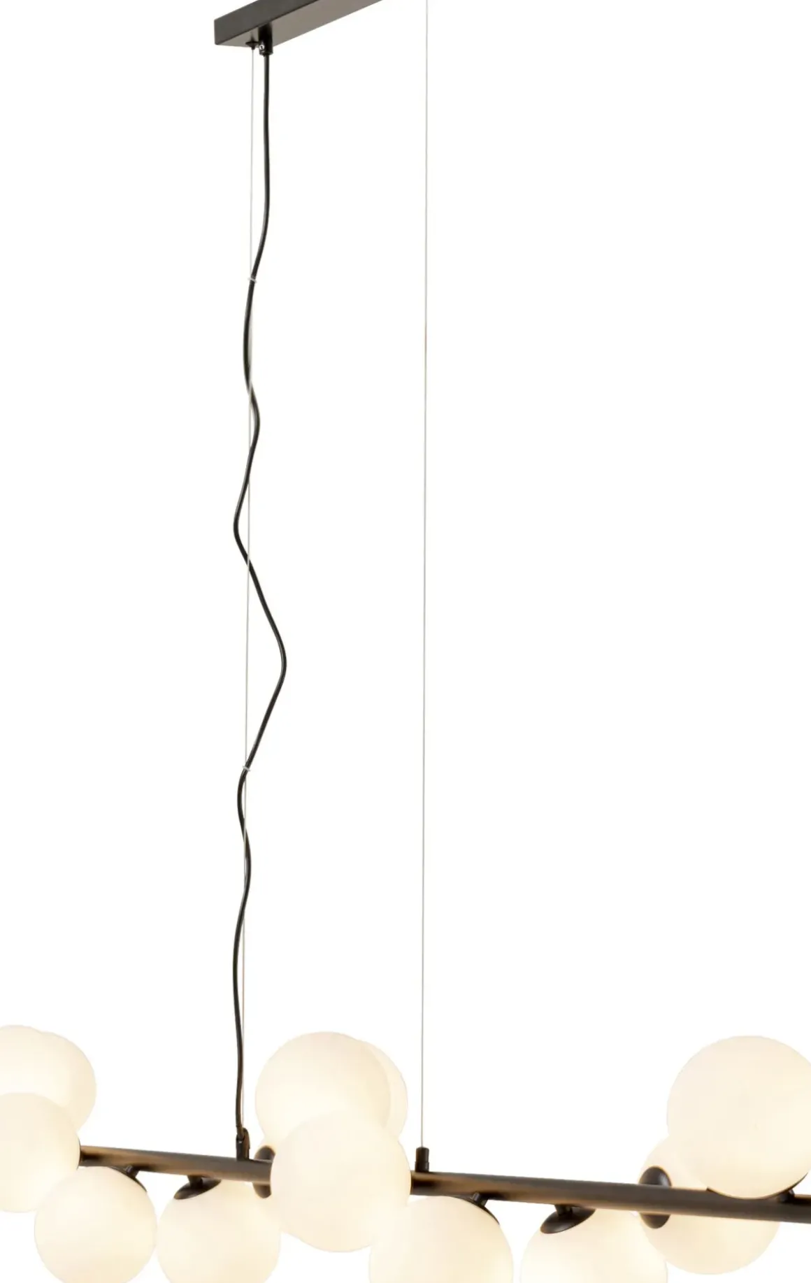 Pendel Scala Balls - Taklampa Svart/Milky 150cm - KARE Design