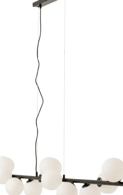 Pendel Scala Balls - Taklampa Svart/Milky 150cm - KARE Design