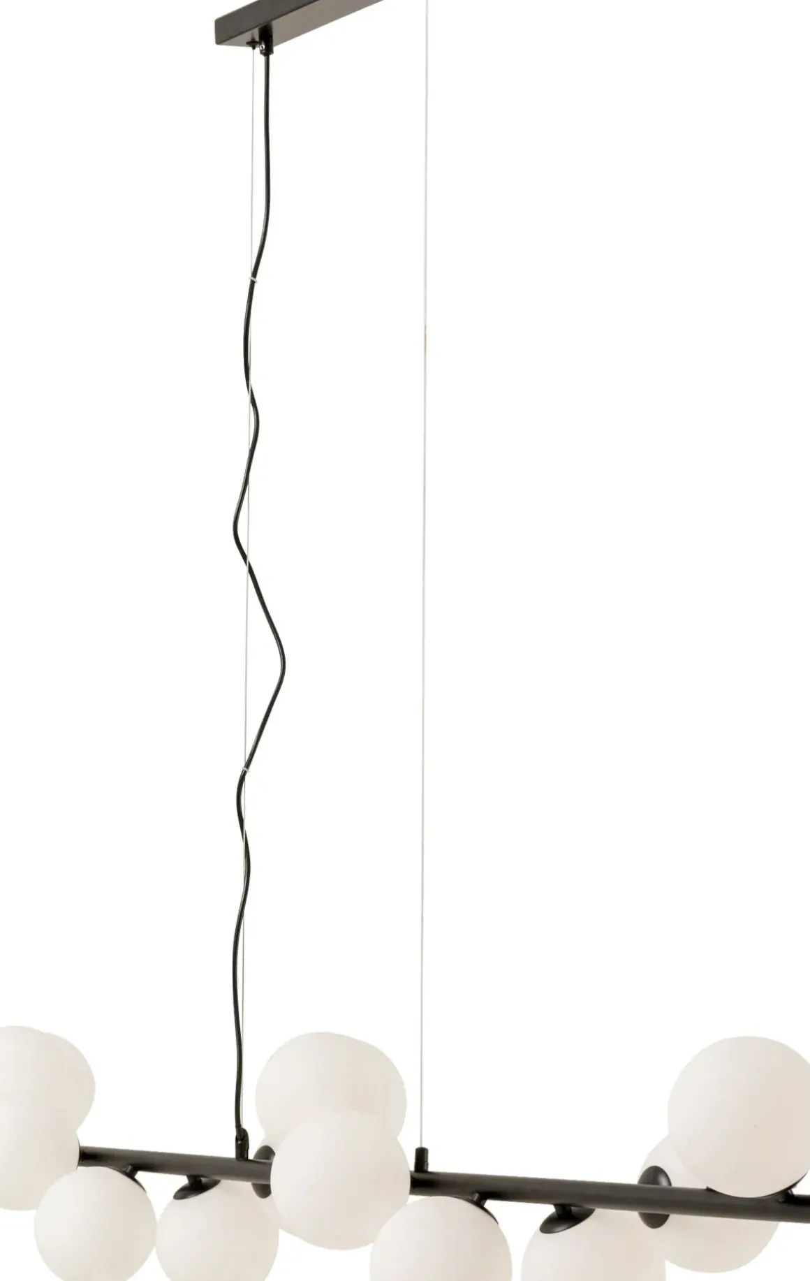 Pendel Scala Balls - Taklampa Svart/Milky 150cm - KARE Design