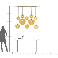 Pendel Sphere - Taklampa Amber, 160cm - KARE Design