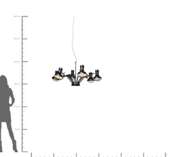 Pendel Spider Multi - Taklampa Svart, 6 Skärmar - KARE Design