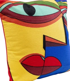 Prydnadskudde Faccia Arte - Flerfärgad, Höger, 50x50cm - KARE Design