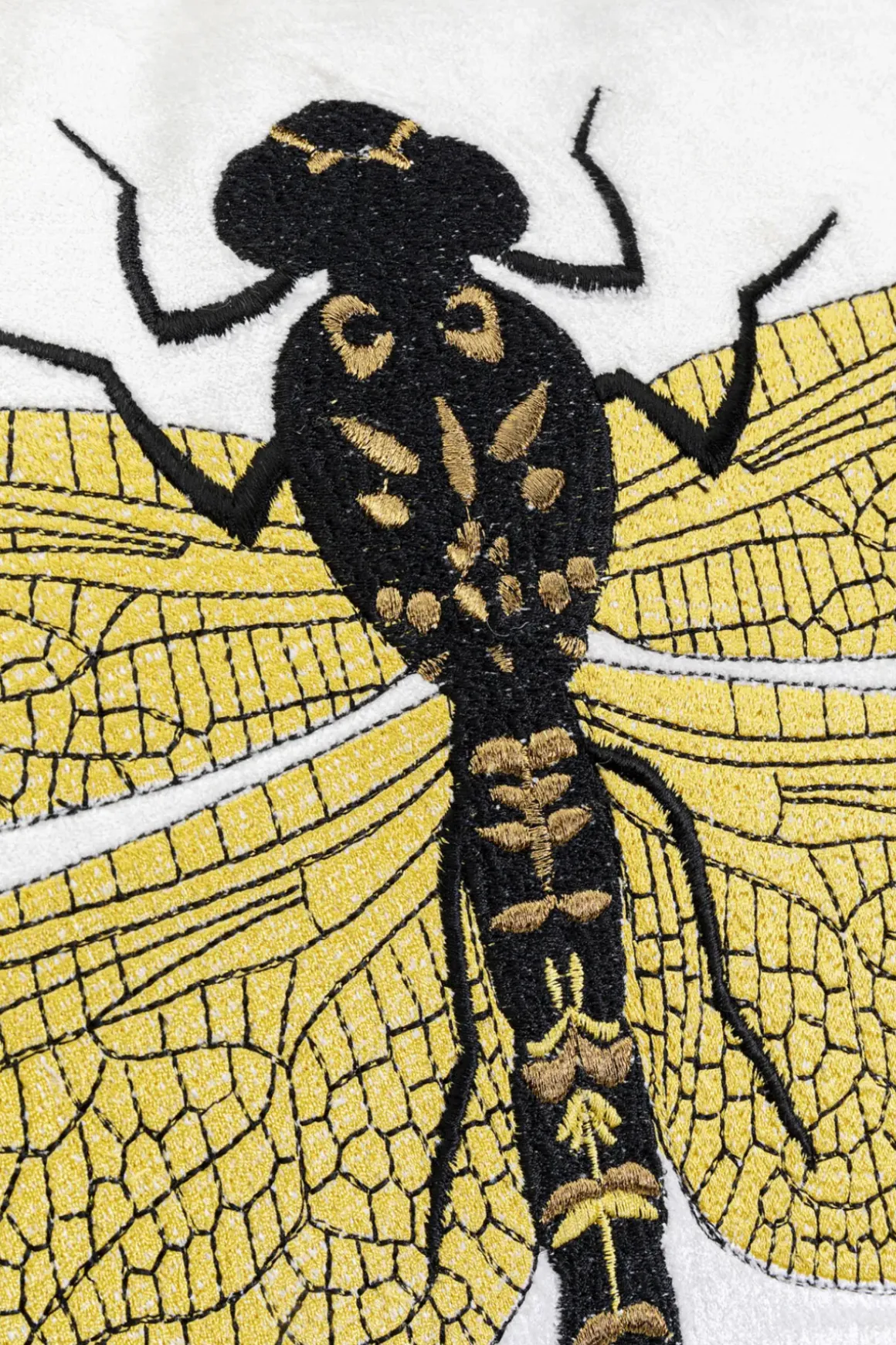 Prydnadskudde Glitter Dragonfly - Trollslända, Vit, 40x40cm - KARE Design