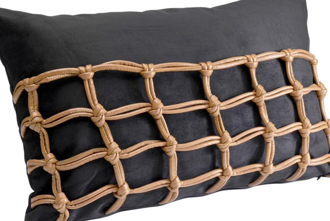Prydnadskudde Grete Plaid Black, 50x30cm - KARE Design