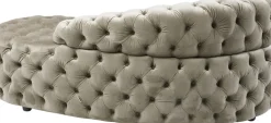 Schäslong Santa Barbara, Beige Sammet, 162cm - KARE Design