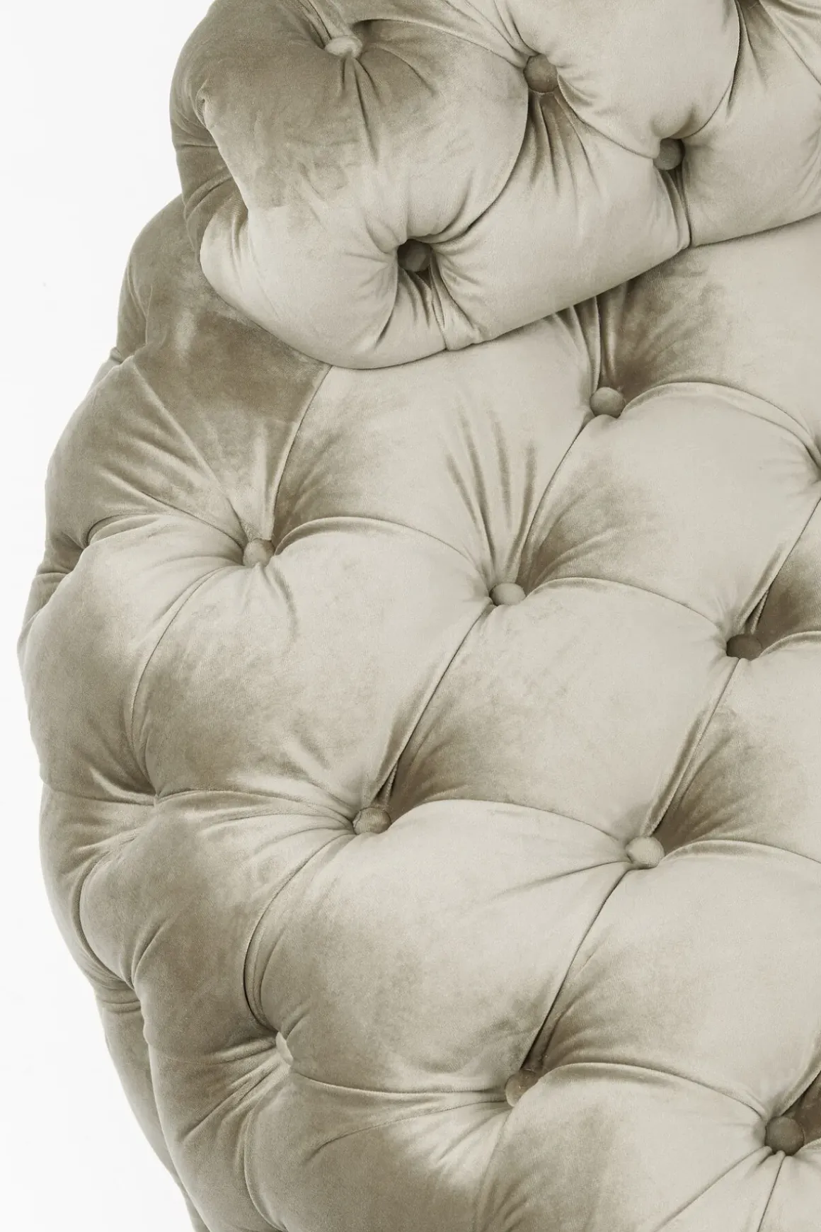 Schäslong Santa Barbara, Beige Sammet, 162cm - KARE Design