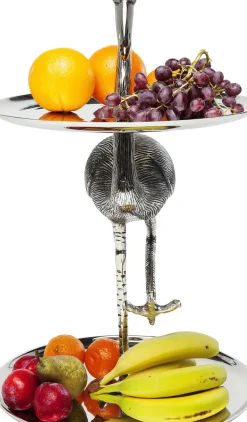Serveringsfat Flamingo - Högt Fat, Silver - KARE Design