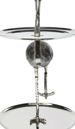 Serveringsfat Flamingo - Högt Fat, Silver - KARE Design