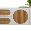 Sideboard Atomic - Natur/Vit, 183x76cm - KARE Design