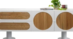 Sideboard Atomic - Natur/Vit, 183x76cm - KARE Design