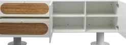 Sideboard Atomic - Natur/Vit, 183x76cm - KARE Design
