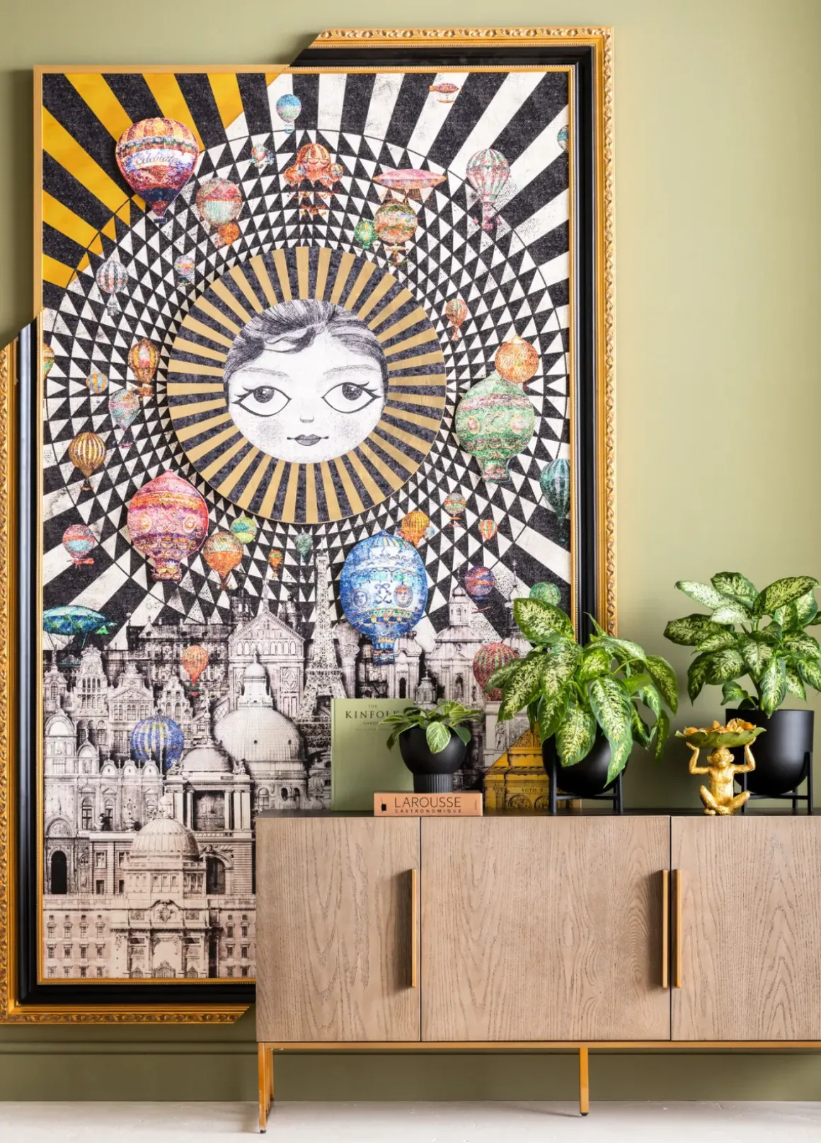 Sideboard Cesaro Ask, 3 Dörrar, 75x160cm - KARE Design