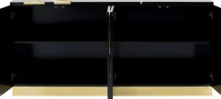 Sideboard Cracked - Svart/Guld, 4 Dörrar, 80x165cm - KARE Design