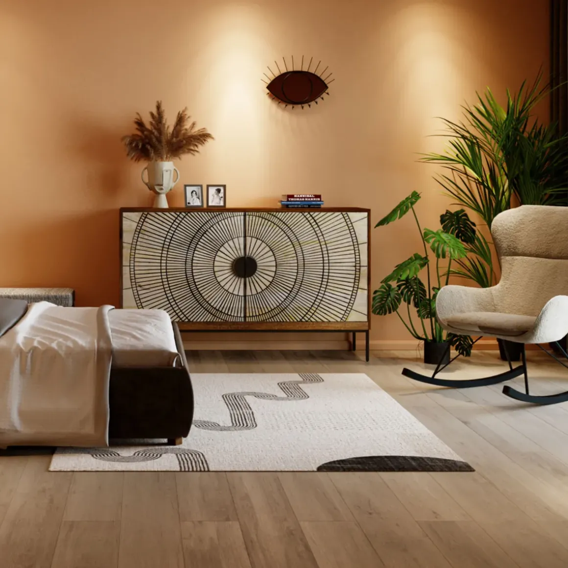 Sideboard Eye Of Tiger - 2 Dörrar, 78x115cm - KARE Design