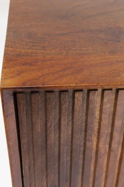 Sideboard Grooves - Mörkt Trä 3 Dörrar, 79x164cm - KARE Design