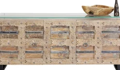 Sideboard Kalif - Trä Antik Patina 2 Dörrar/2 Lådor, 70x160cm - KARE Design